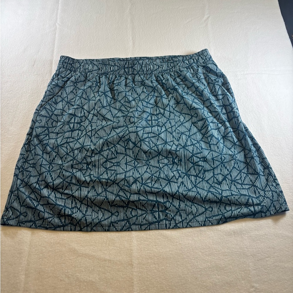 Pacific Trail Geometric Black and Blue Mini Skirt
